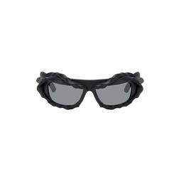 Black Twisted Sunglasses 241016M134006
