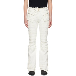 White Straight Leg Jeans 241016M186009