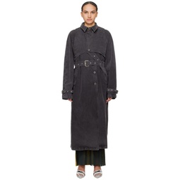 Black Belted Trench coat 241016F067000