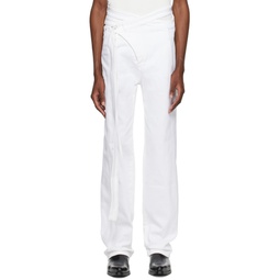 SSENSE Exclusive White Wrap Jeans 231016M186001