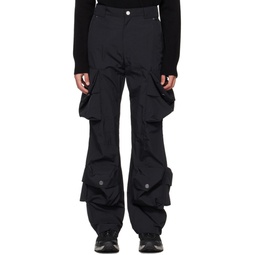 Black Channel Cargo Pants 241206M188000