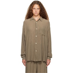 Taupe Initial Shirt 231803F109001