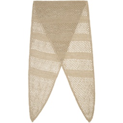 Beige Triangle Scarf 241803F028000