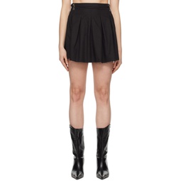 Black Object Miniskirt 241803F090002