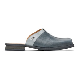 Blue Blunt Mules 241803M231006