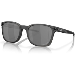 Oakley Man Sunglasses Matte Black Tortoise Frame, Prizm Black Polarized Lenses, 55MM