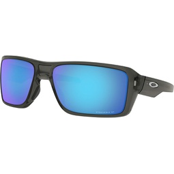 Oakley Double Edge Sunglasses Grey Smoke with Prizm Sapphire Polarized Lens + Sticker
