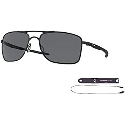 Oakley Gauge 8 OO4124 Rectangle Sunglasses for Men + BUNDLE Leash +Designer iWear Care Kit