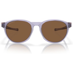 Oakley Mens OO9126F Reedmace Low Bridge Fit Round Sunglasses, Matte Transparent Lilac/Prizm Bronze, 54 mm