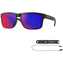 Oakley Holbrook OO9102 Sunglasses For Men+ BUNDLE Leash + BUNDLE with Designer iWear Eyewear Kit