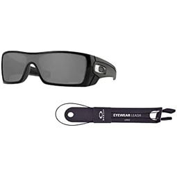 Oakley Batwolf OO9101 Rectangle Sunglasses for Men + BUNDLE Leash+Designer iWear Care Kit