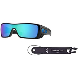 Oakley Batwolf OO9101 Rectangle Sunglasses for Men + BUNDLE Leash+Designer iWear Care Kit
