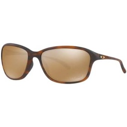 Oakley Woman Sunglasses Matte Brown Tortoise Frame, Brown Gradient Polarized Lenses, 59MM