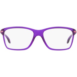 Oakley Youth OY8010 Cartwheel Rectangular Prescription Eyewear Frames, Polished Purple/Demo Lens, 51 mm