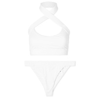 Off-White Logoband Cross Bikini White