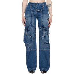Blue Cargo Over Jeans 241607F069001