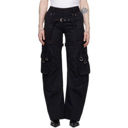 Black Harness Trousers 241607F087000
