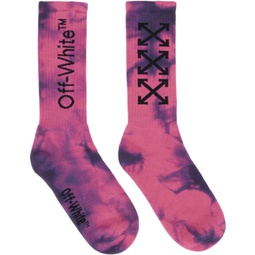 Purple & Pink Arrows Tie-Dye Socks 222607F076006