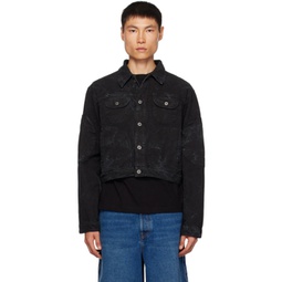 Black Garment-Dyed Jacket 232607M180002