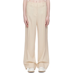 Beige Formal Over Trousers 231607F087004