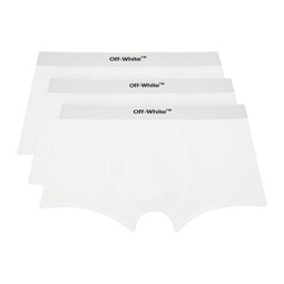 Three-Pack White Helvetica Boxers 231607M216002