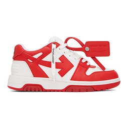 Red & White Out Of Office Sneakers 231607M237061
