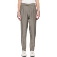 Taupe Hugo Trousers 241305M191015