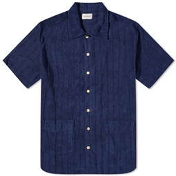 Oliver Spencer Cuban Short Sleeve Jersey Shirt Navy