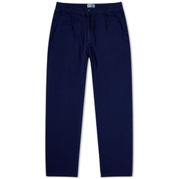 Oliver Spencer Morton Pleated Trousers Indigo Blue