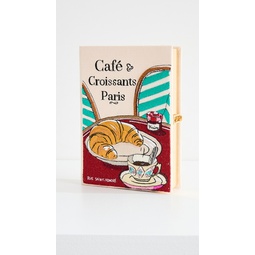 Cafe and Croissants Book Clutch