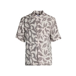 Leaf Linen-Blend Shirt