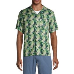 Convertible Palm Frond Camp Shirt