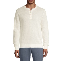Linen Henley Sweater