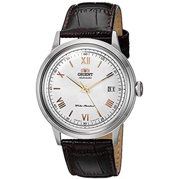 Orient Mens 2nd Gen. Bambino Ver. 2 Japanese Automatic Stainless Steel and Leather Dress Watch