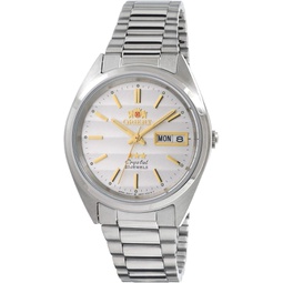 Orient TriStar Mens Classical Automatic Textured Silver Dial Watch AB00007W