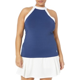 Womens Original Penguin Golf Tennis Halter Top with Contrast