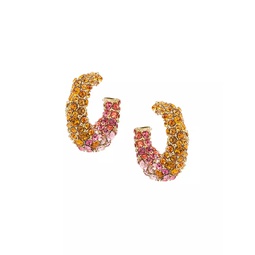 Mini Paradise Crystal Hoop Earrings