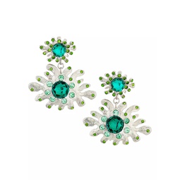 Cactus Wavy Mini Crystal Drop Earrings