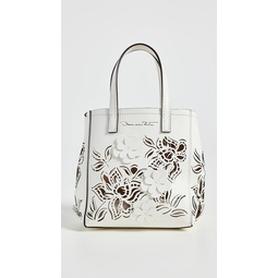 Mini Square Tote Laser with Flowers