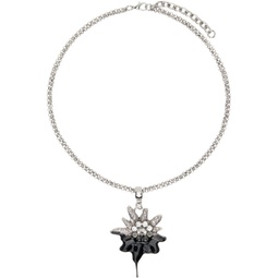 Silver Dipped Edelweiss Necklace 241016M145004
