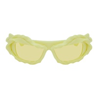Yellow Twisted Sunglasses 241016F005005