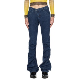 Blue Drape Jeans 232016M186002