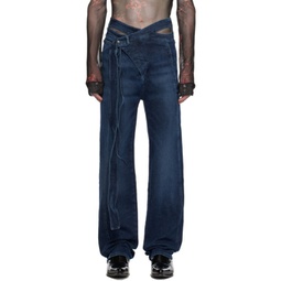 Blue Wrap Jeans 232016M186001