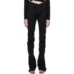 Black Drape Suit Trousers 222016F087001