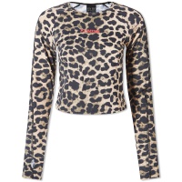 P.E Nation Long Sleeve Downforce Active Top Leopard