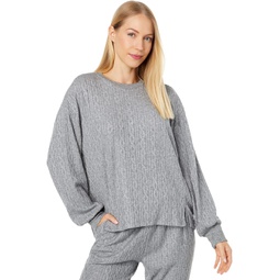 PJ Salvage The Tramway Cable Knit Fleece Crew Neck