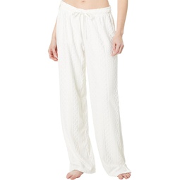 Womens PJ Salvage Luxe Terry Cable-Knit Pants