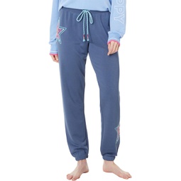 Womens PJ Salvage Stars & Sunsets Embroidered Joggers