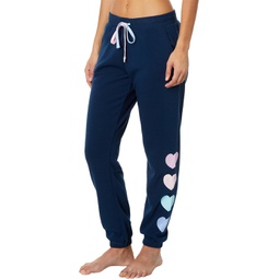 Womens PJ Salvage Mad Love Ombre Hearts Joggers