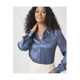 Capriana Shirt - Navy Multi Silk
